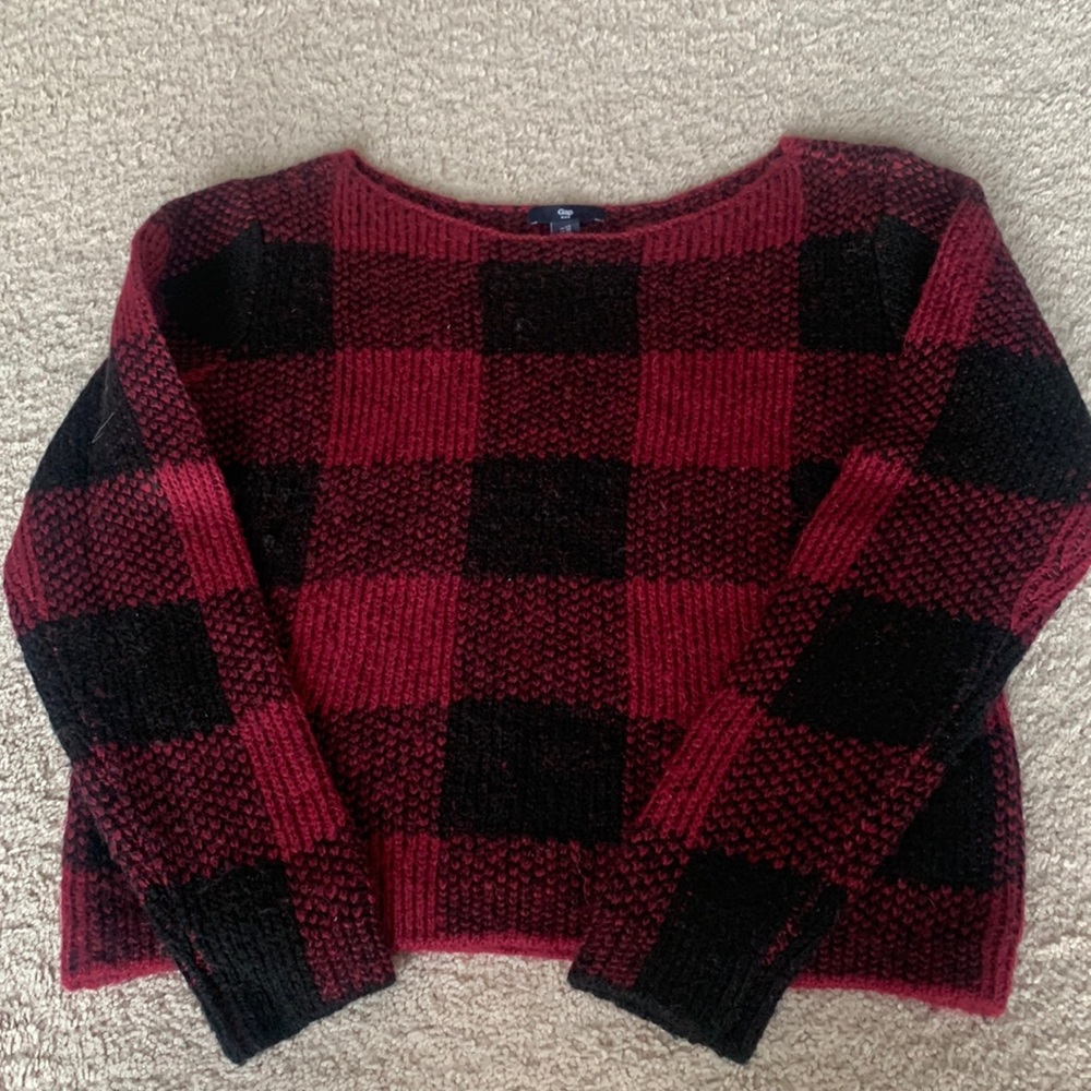 Gap Buffalo plaid sweater